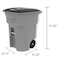 Toter Toter 96 Gal. Trash Can Blue with Quiet Wheels and Lid ANA96 - alternate 5